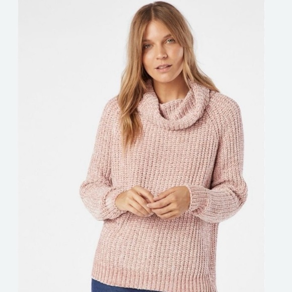 Express Sweaters - Express Blush Cowl Neck Sweater